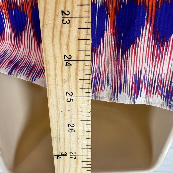 Trina Turk medium 100% silk Halter blouse women tie rainbow stripe resort boho - Picture 6 of 9